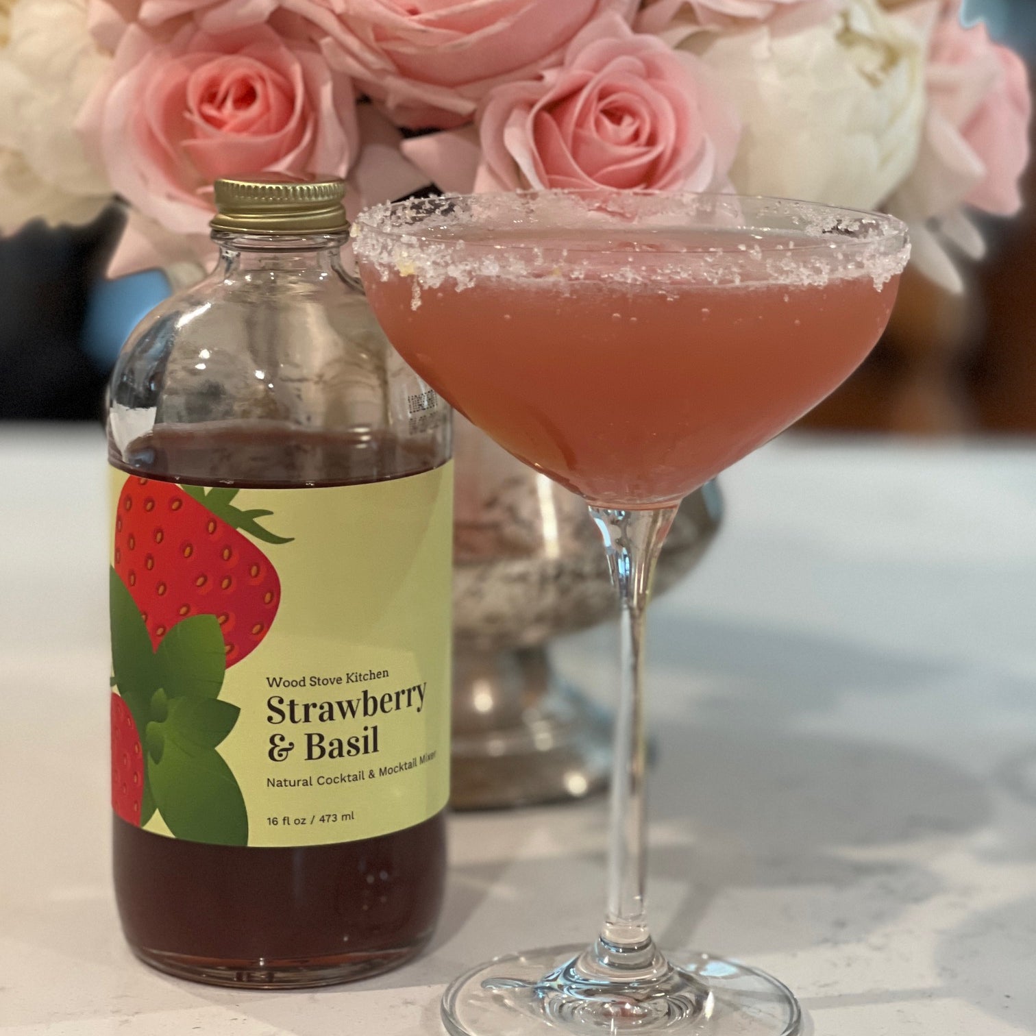 Strawberry & Basil Cosmo - Strawberry & Basil Mixer