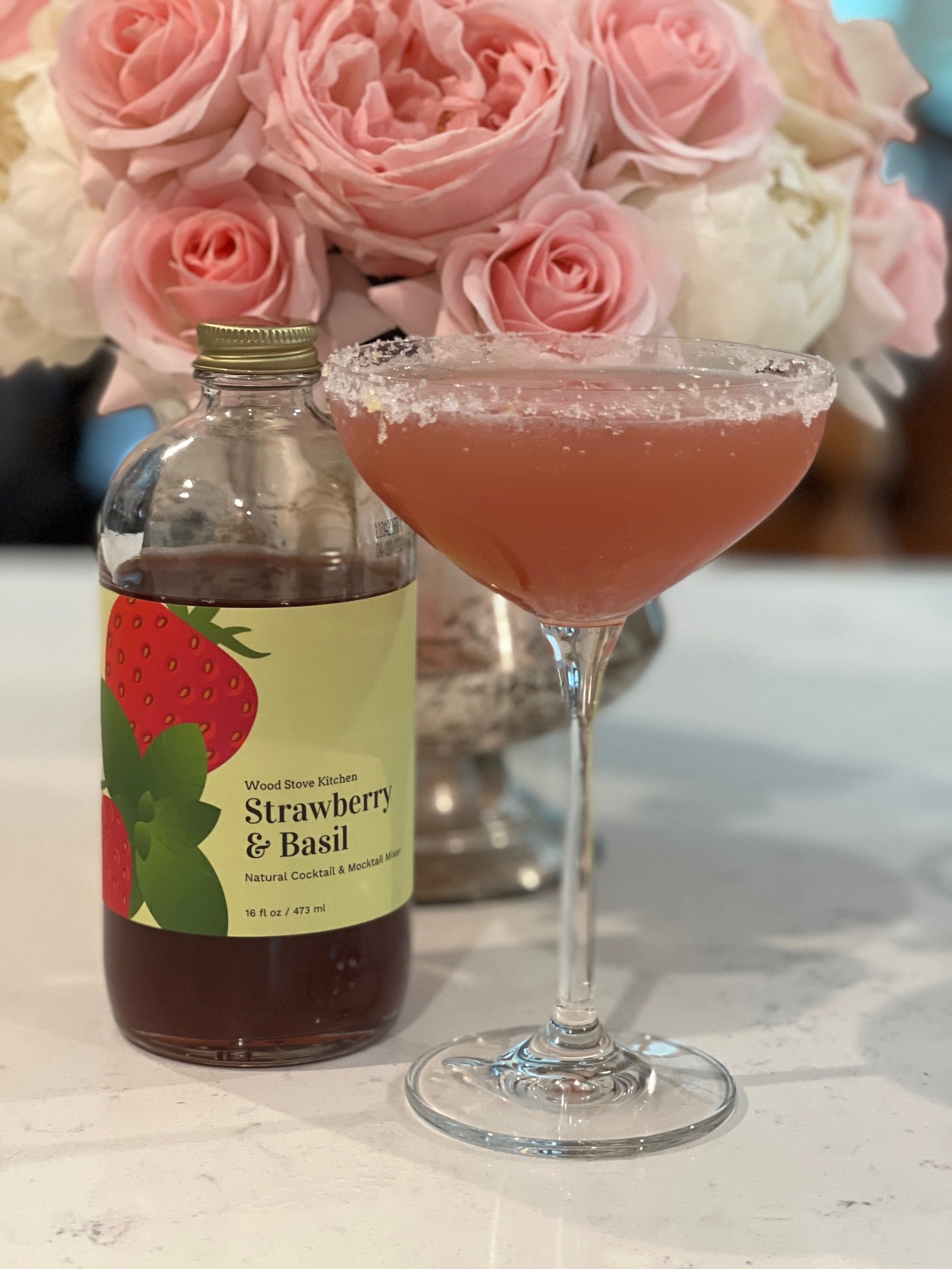 Strawberry & Basil Cosmo - Strawberry & Basil Mixer