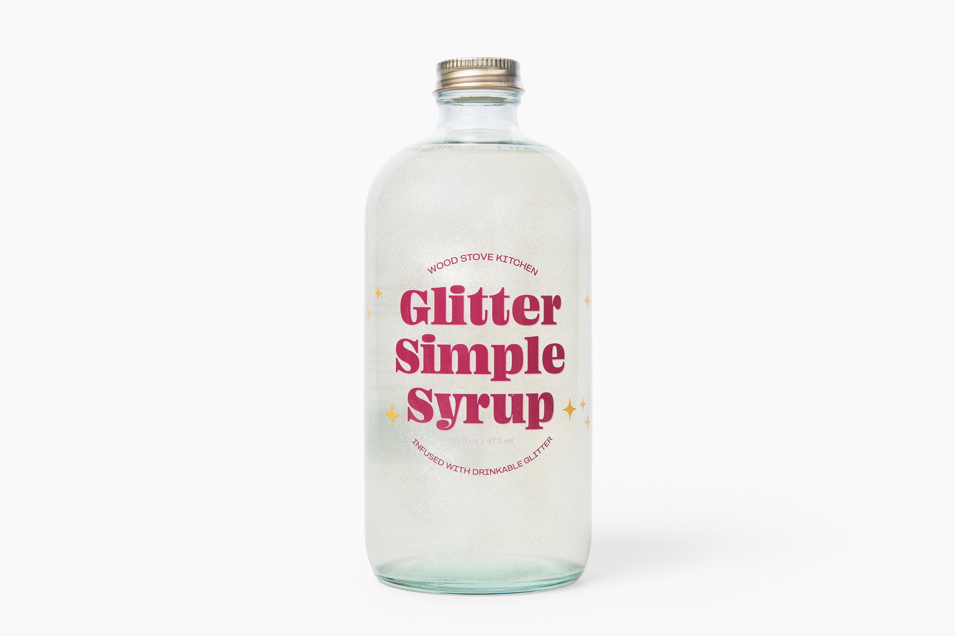 Glitter Simple Syrup for Cocktail, Mocktails, Coffee, Tea & More, 16 fl oz