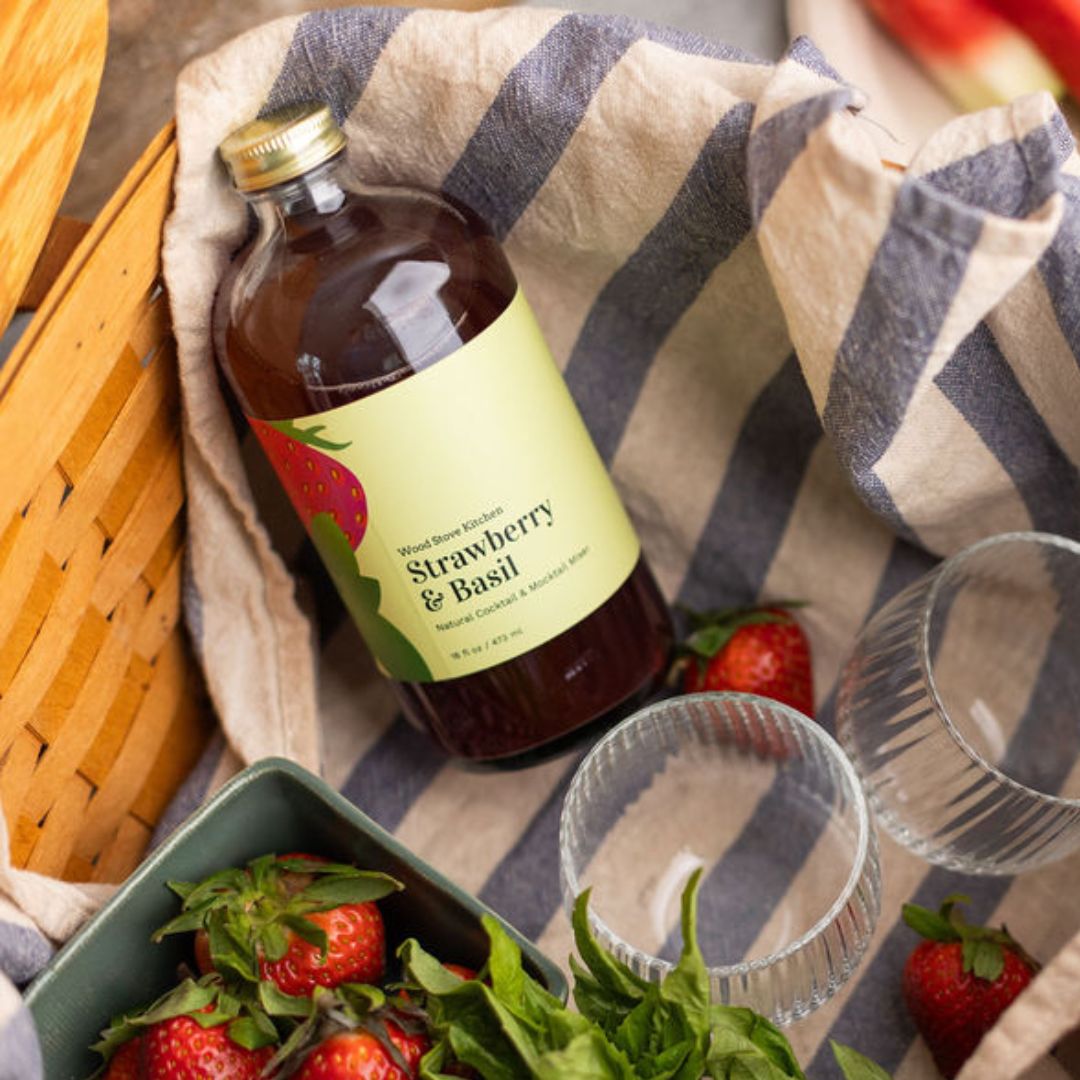 Strawberry & Basil Cocktail-Mocktail Mixer, 16 fl oz
