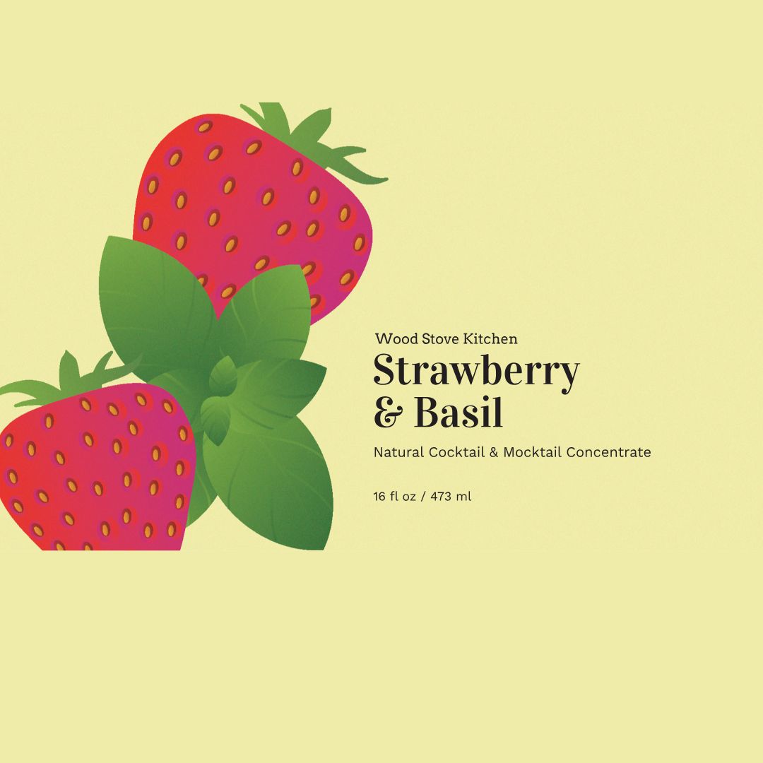 Strawberry & Basil Cocktail-Mocktail Mixer, 16 fl oz