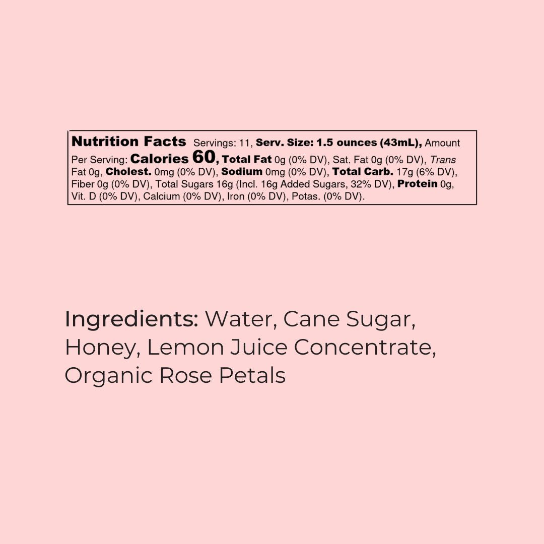 Rose, Honey & Lemon Cocktail-Mocktail Mixer, 16 fl oz