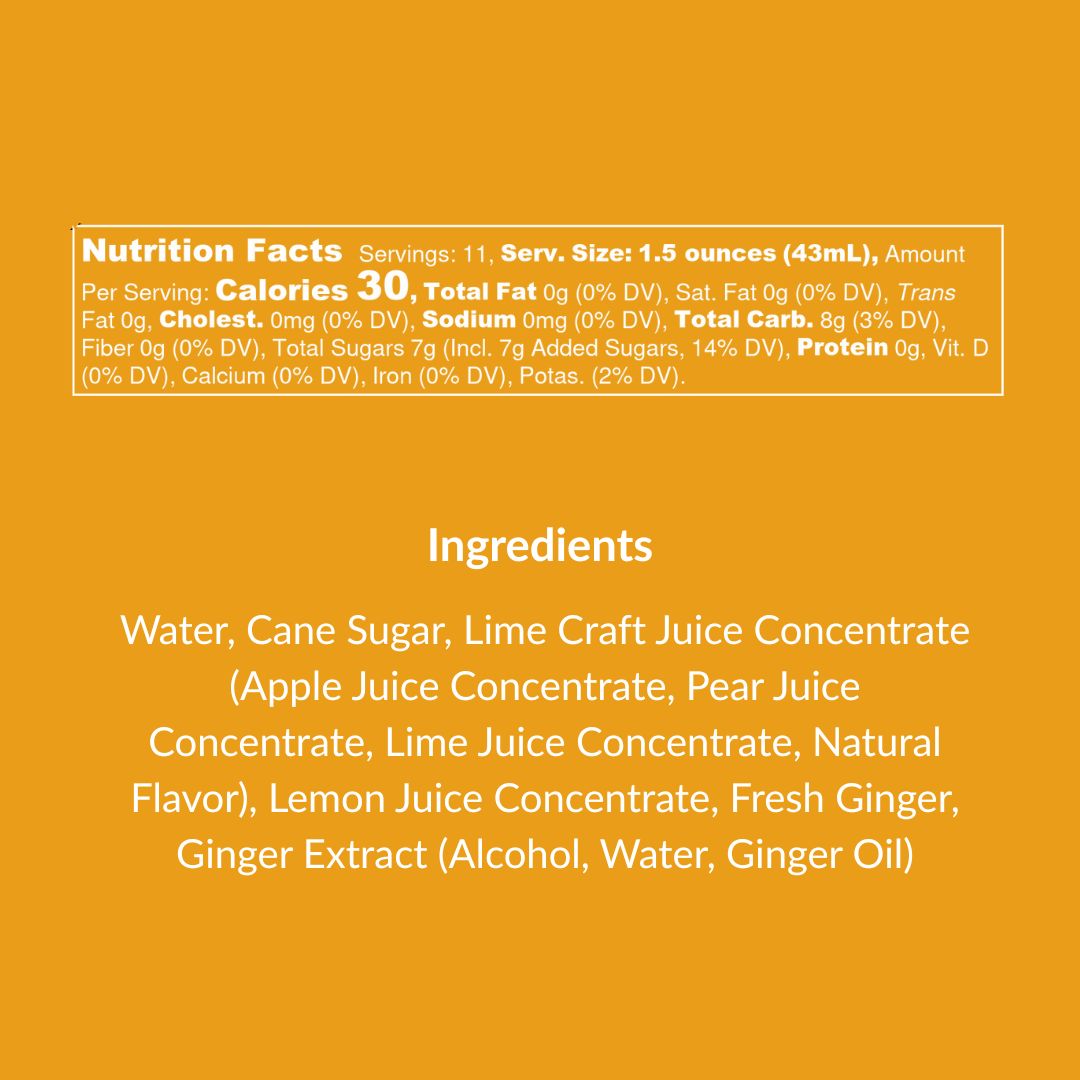 Moscow Mule (Ginger & Lime) Natural Cocktail/Mocktail Mixer