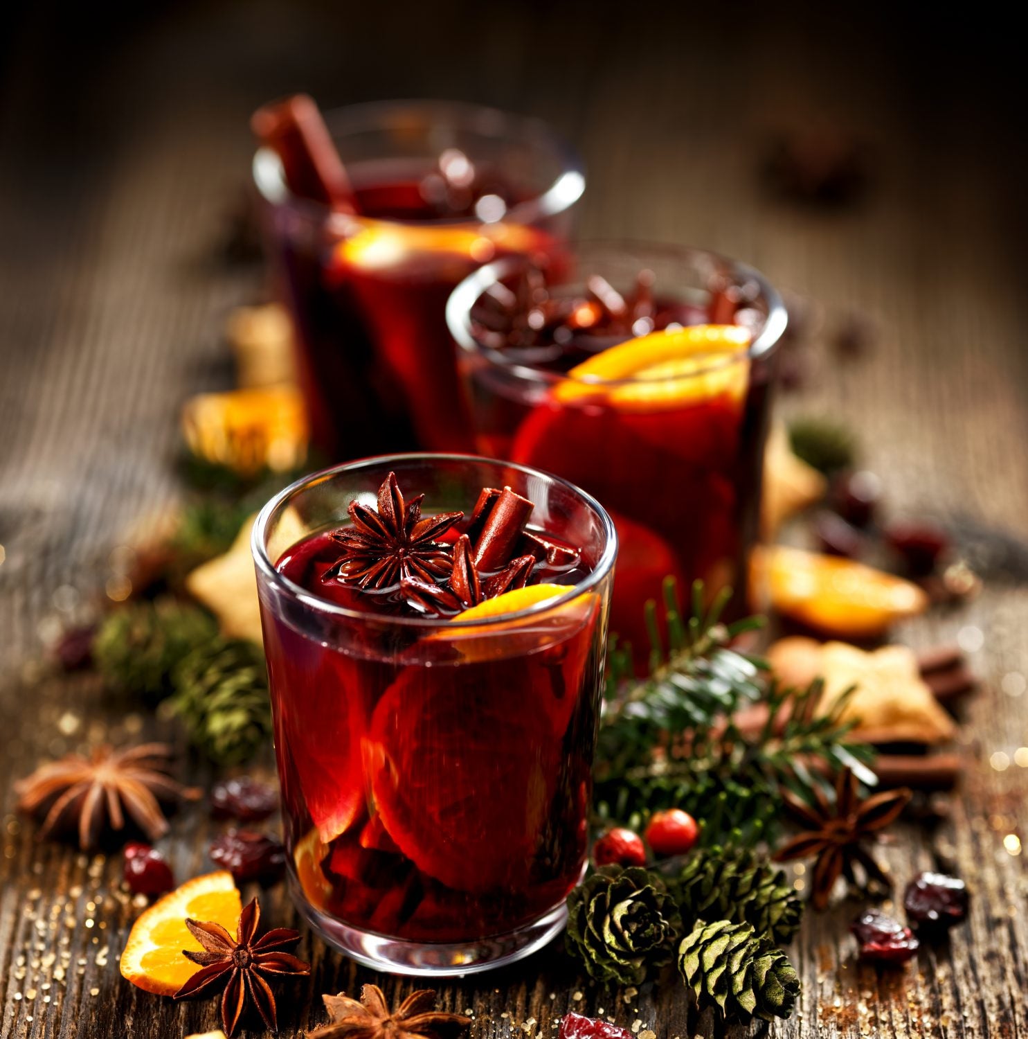 Nature mulled wine with warmer 1.8 l, Clear-brown
